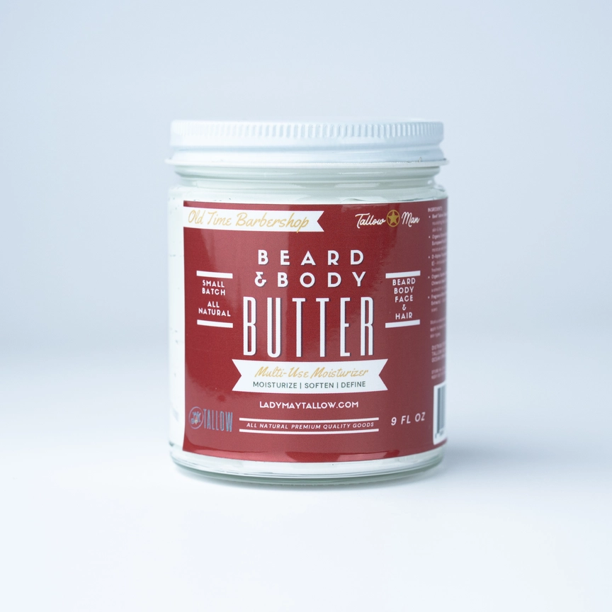 All-Natural Tallow Beard, Hair and Scalp Butter 9oz- Barbershop